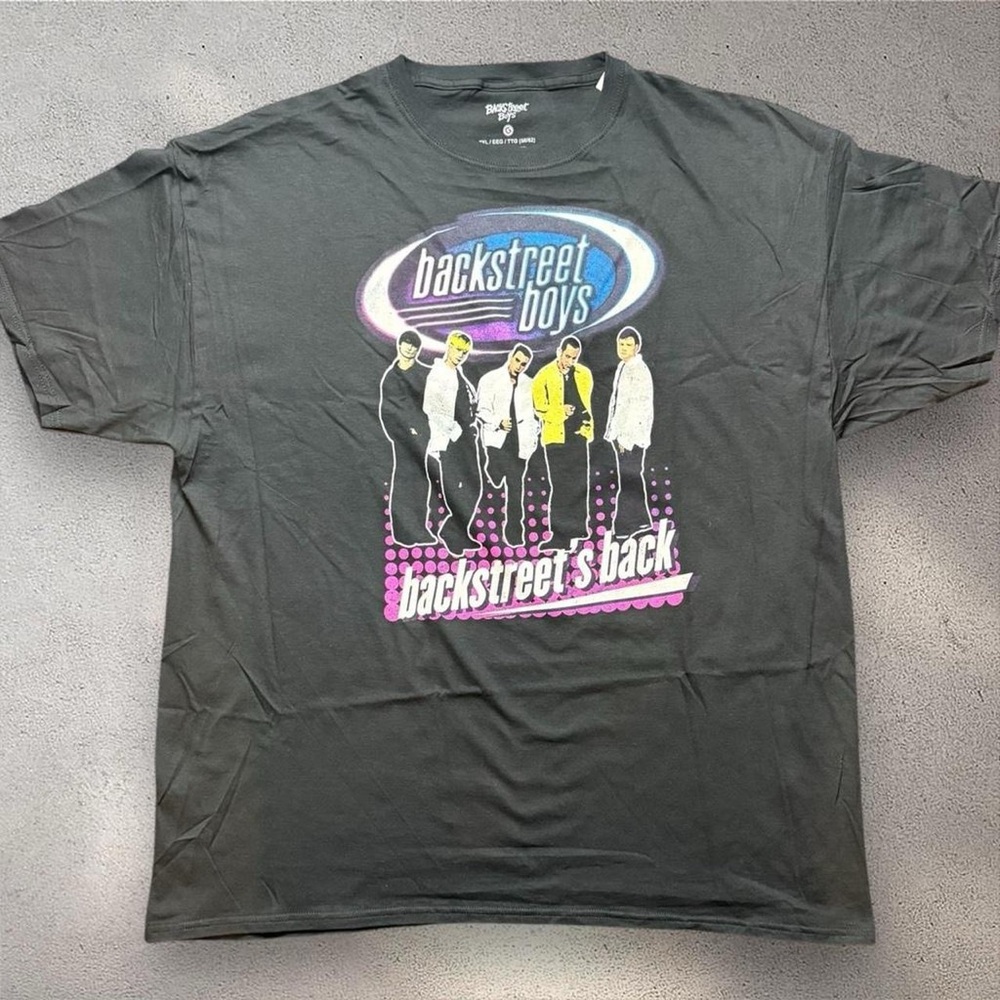 Backstreet Boys Backstreets Back Graphic T-Shirt Mens 2XL Black Band Tee 2023